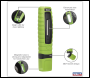 Sealey LED360G Rechargeable 360° Inspection Light 8W & 3W SMD LED - Green
