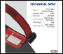 Sealey LED360HTR Rechargeable Head Torch with Auto-Sensor 2W COB LED - Red