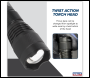 Sealey LED449 Rechargeable Aluminium Torch with Adjustable Focus 10W SMD LED