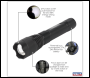 Sealey LED449 Rechargeable Aluminium Torch with Adjustable Focus 10W SMD LED
