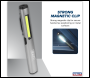 Sealey LED450UV Rechargeable UV Penlight Torch with Laser Pointer 5W COB & 3W SMD LED