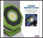Sealey LED700P Rechargeable 360° Pocket Floodlight with Magnet 7W COB LED - Green