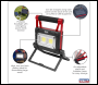 Sealey LEDFL15WS Rechargeable Solar Powered Portable Floodlight 15W COB LED