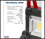 Sealey LEDFL15WS Rechargeable Solar Powered Portable Floodlight 15W COB LED