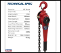 Sealey LH1500 Lever Hoist Steel 1500kg
