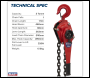Sealey LH3000 Steel Lever Hoist 3000kg