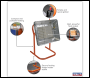 Sealey LP14 Propane Heater with Stand 14,330Btu/hr