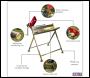 Sealey LSH150HD Heavy-Duty Sawhorse with Chainsaw Holder