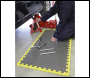 Sealey MIC1218Y3 Interlocking EVA Foam Workshop Mat Set with Hi-Vis Edges 1240 x 1825mm