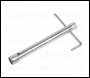 Sealey MS157 Long Reach Double End Spark Plug Box Spanner with L-Bar 16/18mm