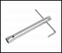 Sealey MS160 Long Reach Double End Spark Plug Box Spanner with L-Bar 14/16mm