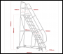 Sealey MSS14 Mobile Safety Steps 14-Tread