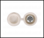 Sealey NPW50 Numberplate Screw with Flip Cap 4.2 x 19mm, White - Pack of 50