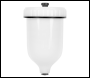Sealey PC01 Paint Spray Gun Pot with Brass Fitting 600ml - White