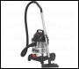 Sealey PC200SD Vacuum Cleaner Wet & Dry Stainless Drum 20L 1250W/230V