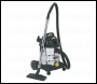 Sealey PC200SD110V Vacuum Cleaner Industrial Wet & Dry 20L 1250W/110V Stainless Drum