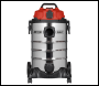 Sealey PC300SDAUTO 30L Industrial Vacuum Cleaner Wet & Dry with Stainless Steel Drum & Auto-Start 1400W/230V