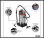 Sealey PC4100 100L Vacuum Cleaner Wet & Dry with Stainless Steel Drum 3000W/230V