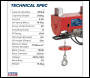 Sealey PH400 Power Hoist 400kg Capacity 230V