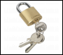 Sealey PL100 Brass Body Padlock 30mm