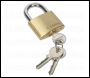 Sealey PL102 Brass Body Padlock 50mm