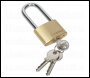 Sealey PL102L Brass Body Padlock Long Shackle 50mm