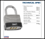 Sealey PL301C Steel Body Combination Padlock 40mm