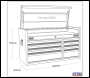 Sealey PTB104008 Premier™ Heavy-Duty Extra-Wide Topchest 8 Drawer 1040mm - Black