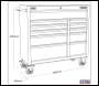 Sealey PTB105511SS Premier™ Heavy-Duty Extra-Wide Rollcab 11 Drawer 1055mm - Stainless Steel