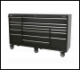 Sealey PTB183015 Premier™ Heavy-Duty Extra-Wide Rollcab 15 Drawer 1845mm - Black