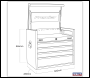Sealey PTB66004 Premier™ Heavy-Duty Topchest 4 Drawer 660mm - Black