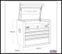 Sealey PTB66004SS Premier™ Heavy-Duty Topchest 4 Drawer 675mm - Stainless Steel