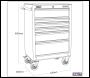 Sealey PTB67506 Premier™ Heavy-Duty Rollcab 6 Drawer 675mm - Black