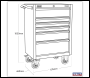 Sealey PTB67506SS Premier™ Heavy-Duty Rollcab 6 Drawer 675mm - Stainless Steel