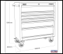 Sealey PTB93006 Premier™ Heavy-Duty Rollcab 930mm 6 Drawer - Black