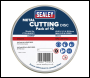 Sealey PTC11510CET 115 x 1.2mm Cutting Disc 22mm Bore - Pack of 10