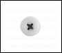 Sealey PTNP1 Numberplate Screw with Plastic Enclosed Head 4.8 x 18mm, White - Pack of 50