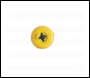 Sealey PTNP2 Numberplate Screw with Plastic Enclosed Head 4.8 x 18mm, Yellow - Pack of 50