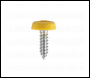 Sealey PTNP2 Numberplate Screw with Plastic Enclosed Head 4.8 x 18mm, Yellow - Pack of 50