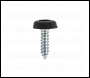 Sealey PTNP3 Numberplate Screw Plastic Enclosed Head 4.8 x 18mm Black Pack of 50