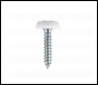Sealey PTNP5 Numberplate Screw Plastic Enclosed Head 4.8 x 24mm White Pack of 50
