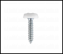 Sealey PTNP5 Numberplate Screw with Plastic Enclosed Head 4.8 x 24mm, White - Pack of 50