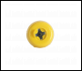 Sealey PTNP6 Numberplate Screw with Plastic Enclosed Head 4.8 x 24mm, Yellow - Pack of 50