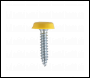 Sealey PTNP6 Numberplate Screw with Plastic Enclosed Head 4.8 x 24mm, Yellow - Pack of 50