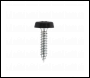 Sealey PTNP7 Numberplate Screw Plastic Enclosed Head 4.8 x 24mm Black Pack of 50