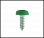 Sealey PTNPG Numberplate Screws 4.8 x 18mm, Green - Pack of 50