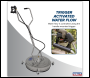 Sealey PWAK24 24 inch  Surface Cleaner with Dual Handle & Rotating Spray Bar - Stainless Steel