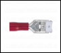 Sealey RT17 Piggy-Back Terminal 6.3mm Red Pack of 100