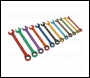 Sealey S01075 Ratchet Combination Spanner Set 12pc Multi-Coloured Metric