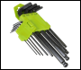 Sealey S01098 Siegen Imperial Long Ball-End Hex Key Set 9pc